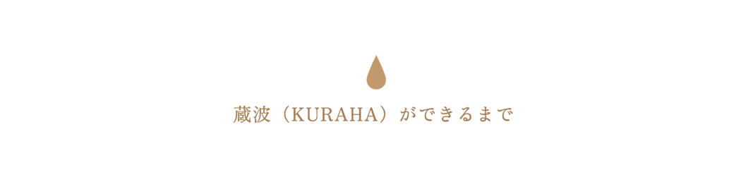 蔵波（KURAHA）ができるまで