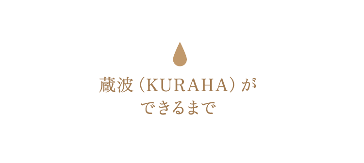 蔵波（KURAHA）ができるまで